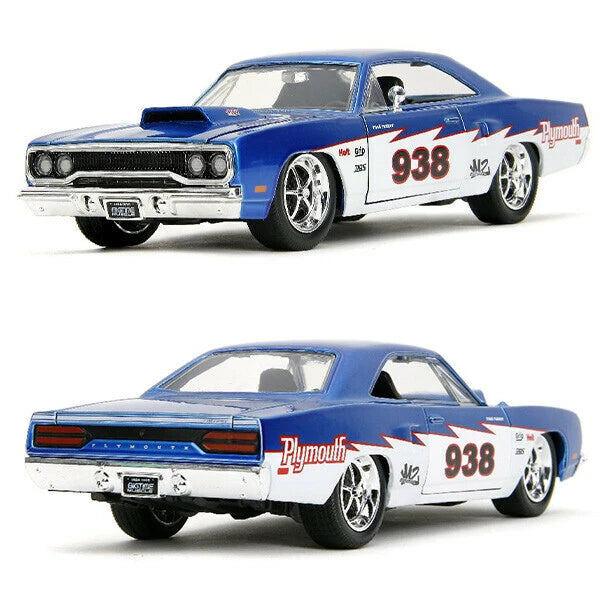 JADATOYS 1:24 BTM 1970 Plymouth Road Runner 938 ミニカー