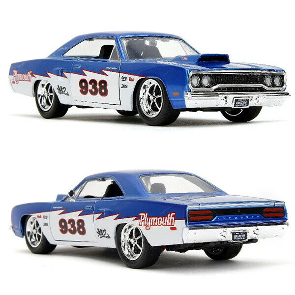 JADATOYS 1:24 BTM 1970 Plymouth Road Runner 938 ミニカー