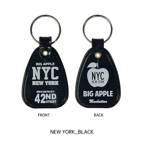 U.S.A SADDLE KEY TAG  サドルキータグ  NEW YORK_BLACK
