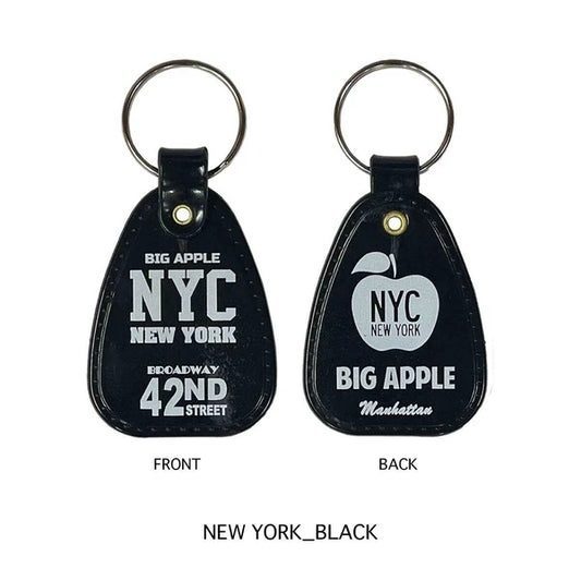 U.S.A SADDLE KEY TAG  サドルキータグ  NEW YORK_BLACK