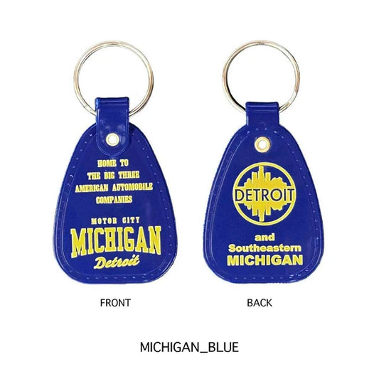 U.S.A SADDLE KEY TAG  サドルキータグ  MICHIGAN_BLUE