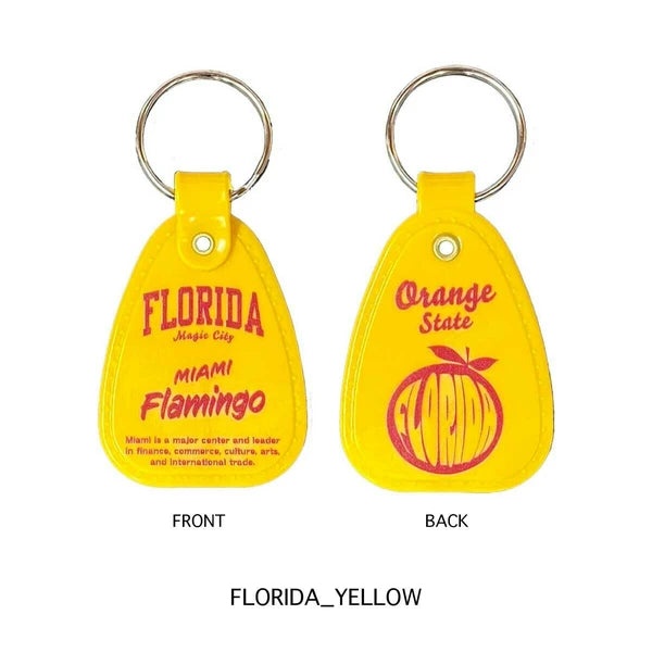 U.S.A SADDLE KEY TAG  サドルキータグ  FLORIDA_YELLOW