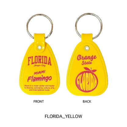 U.S.A SADDLE KEY TAG  サドルキータグ  FLORIDA_YELLOW