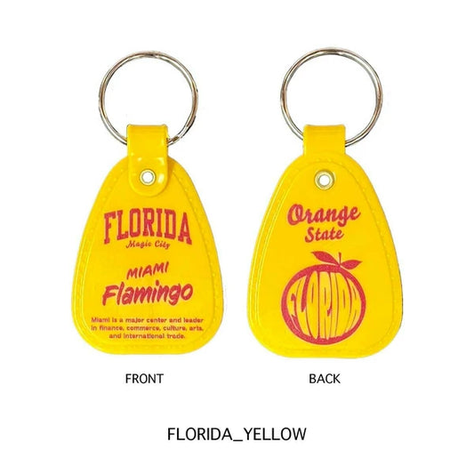U.S.A SADDLE KEY TAG  サドルキータグ  FLORIDA_YELLOW
