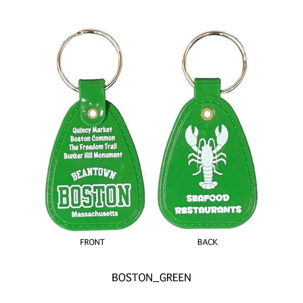 U.S.A SADDLE KEY TAG　サドルキータグ　BOSTON_GREEN