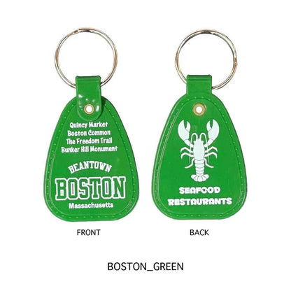 U.S.A SADDLE KEY TAG　サドルキータグ　BOSTON_GREEN