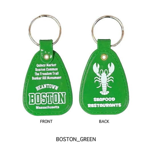U.S.A SADDLE KEY TAG　サドルキータグ　BOSTON_GREEN