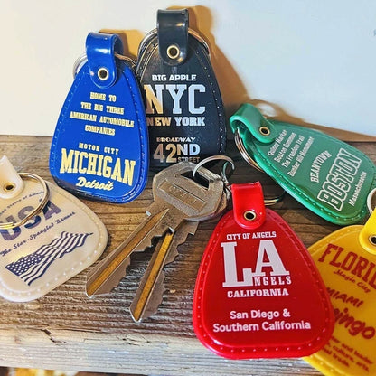 U.S.A SADDLE KEY TAG  サドルキータグ  FLORIDA_YELLOW