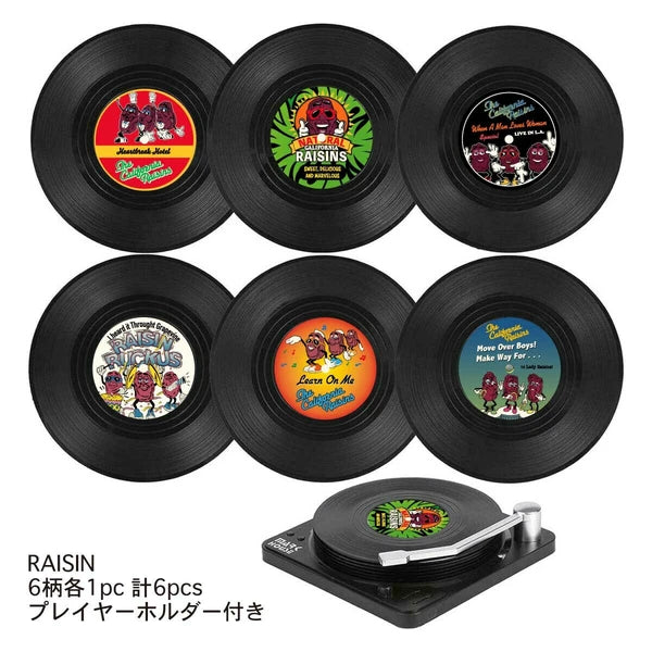 RECORD COASTER レコード コースター 6枚セット RAISIN