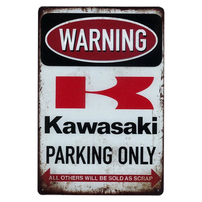 KAWASAKI PARKING ONLY  ボード　メタルサイン  A4  ブリキ看板