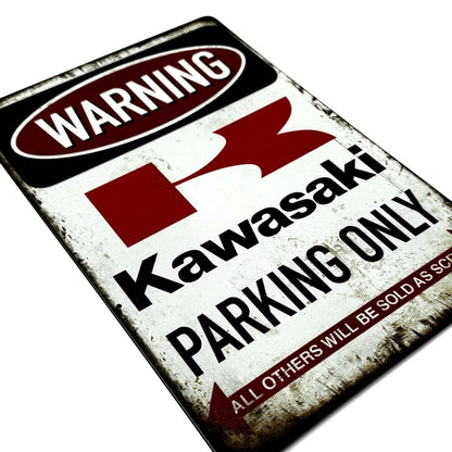 KAWASAKI PARKING ONLY  ボード　メタルサイン  A4  ブリキ看板