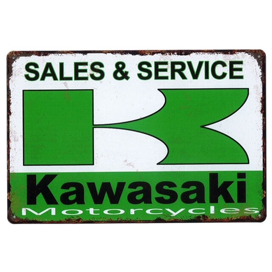 KAWASAKI  ブリキ看板　メタルサイン　A4