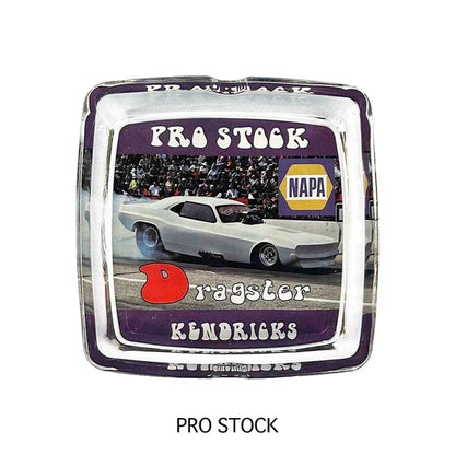 【70's レトロヴィンテージ】【Advertising】GLASS ASH TRAY 灰皿 KENDRICKS  PRO STOCK