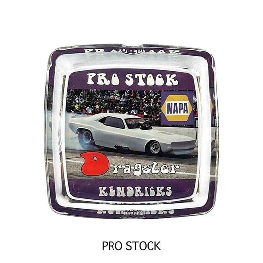 【70's レトロヴィンテージ】【Advertising】GLASS ASH TRAY 灰皿 KENDRICKS  PRO STOCK
