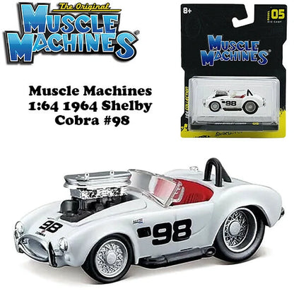 Muscle Machines 1:64 1964 Shelby Cobra #98【マッスルマシン】ミニカー