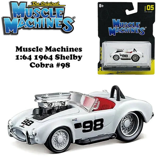 Muscle Machines 1:64 1964 Shelby Cobra #98【マッスルマシン】ミニカー