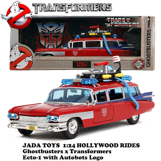 Ghostbusters x Transformers Ecto-1 with Autobots Logo 1:24 【ゴーストバスターズ ECTO-1 ミニカー】
