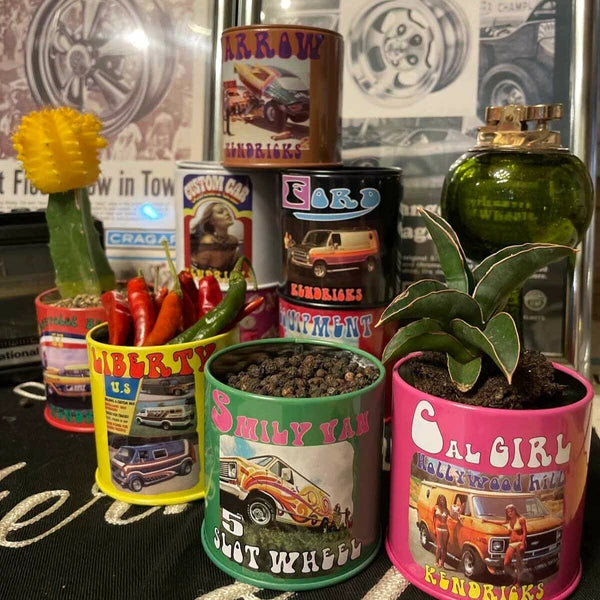 【70's レトロヴィンテージ】ブリキラウンド缶 KENDRICKS part.1  MTD NARROW