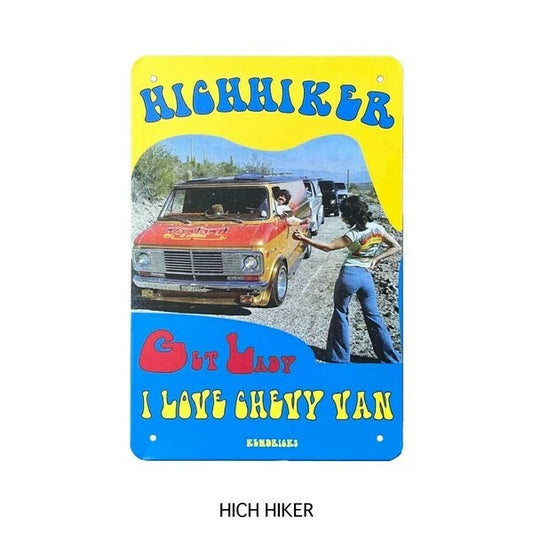 【70's レトロヴィンテージ】ティン看板 KENDRICKS Part.1  HICH HIKER