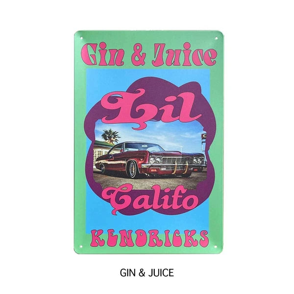 【70's レトロヴィンテージ】ティン看板 KENDRICKS Part.2 GIN & JUICE