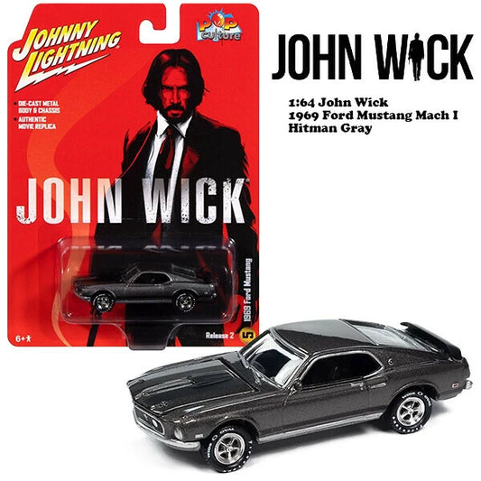 JOHNNY LIGHTNING 1:64 John Wick 1969 Ford Mustang Mach 1【ジョン・ウィック】ミニカー