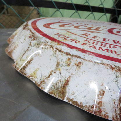 COCA-COLA Weathered Bottle Cap  コカコーラ ブリキ看板  ボトルキャップ メタルサイン