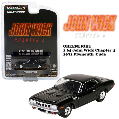 1:64 John Wick Chapter 4 1971 Plymouth 'Cuda 【ジョン・ウィック】ミニカー