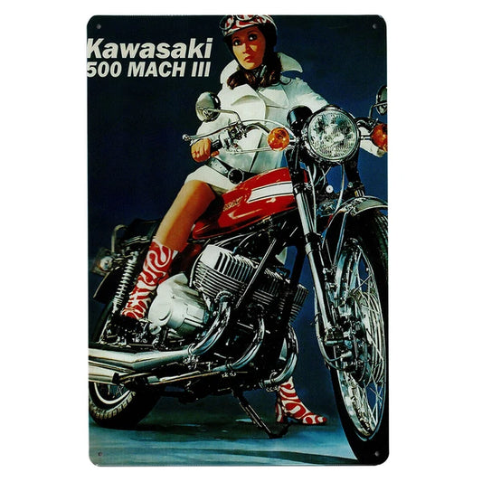 KAWASAKI 500 MACHIII  A4 サインプレート メタルサイン ブリキ看板