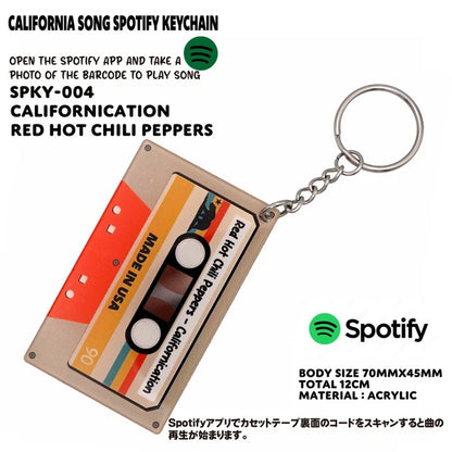 CLIFORNIA SONG SPOTIFY KEYCHAIN　カリフォルニア ソング キーホルダー　Spotify　コード連携
