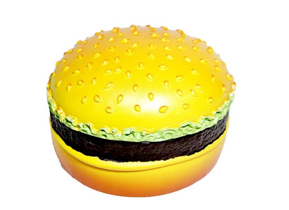 陶器製の蓋付きハンバーガー【ハンバーガー灰皿　シンプル】10cm