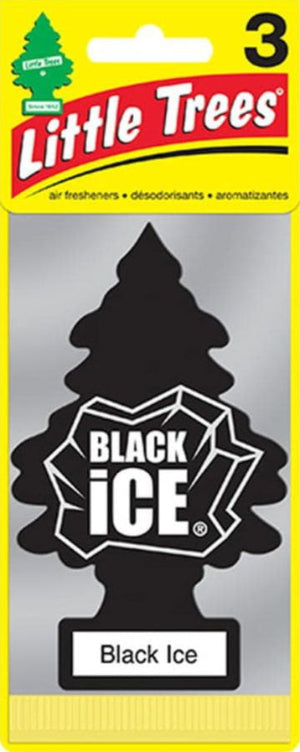 Little Trees  リトルツリー  エアフレッシュナー  Black Ice（ブラックアイス）3枚パック
