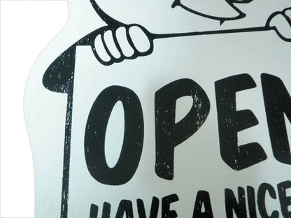 【BURGIE PLYWOODS SIGN】オープン  クローズ  サインボード