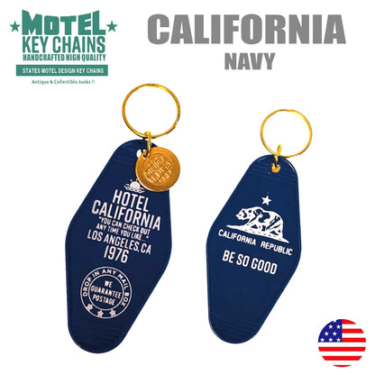CALIFORNIA / NAVY モーテルキー　キータグ　キーホルダー
