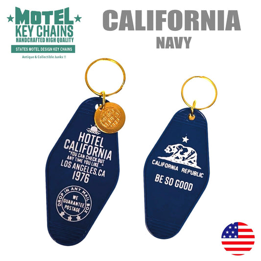 CALIFORNIA / NAVY モーテルキー　キータグ　キーホルダー