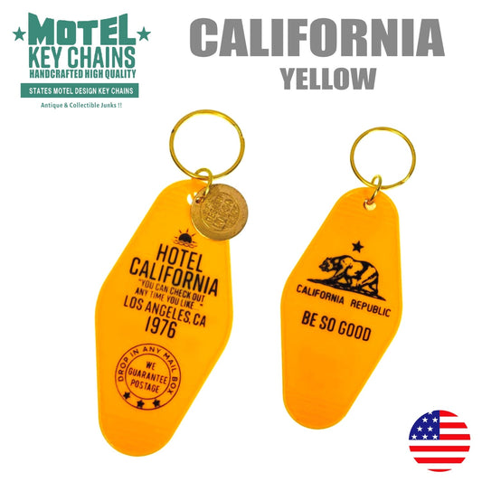 CALIFORNIA / YELLOW  モーテルキー　キータグ　キーホルダー