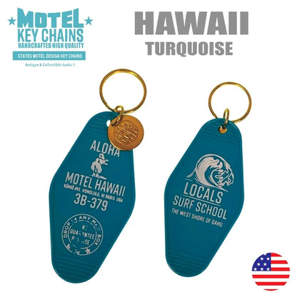モーテルキー　キータグ　キーホルダー　HAWAI／TURQUOISE