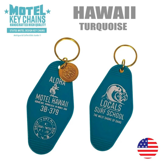 モーテルキー　キータグ　キーホルダー　HAWAI／TURQUOISE