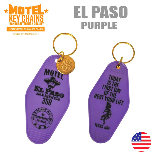ELPASO/PURPLE  モーテルキー　キータグ　キーホルダー