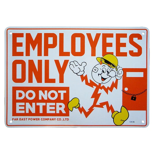 AMERICAN プラスティックサインボード レディキロ　CA-66 F.E.P.C EMPLOYEES ONLY