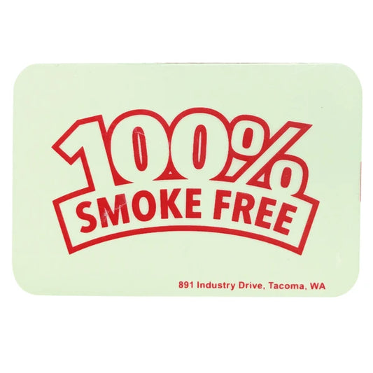 GLOW SIGN 100% SMOKE FREE プレート ステッカー