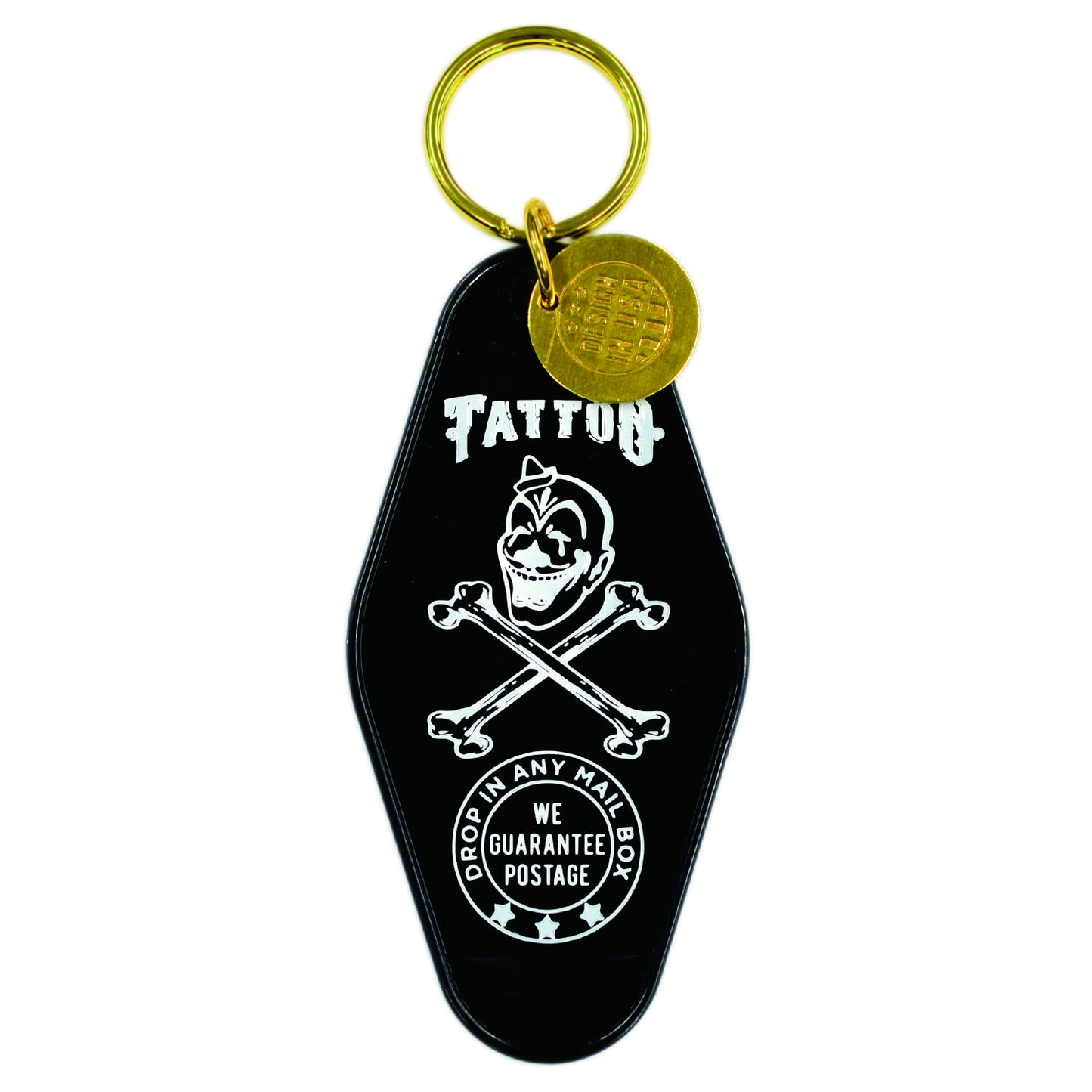 TATTOO TWO FACE　BLACK  モーテルキー　キータグ　キーホルダー