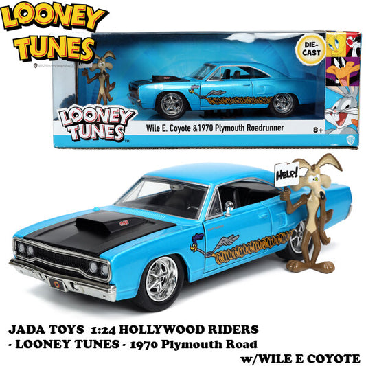 LOONEY TUNES 1970 Plymouth Road w/WILE E COYOTE 1:24【ルーニーテューンズ】ミニカー