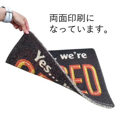 REVERSIBLE SIGN MAT【OPEN/CLOSED】玄関マット