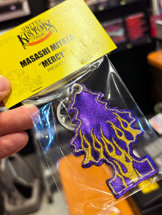 UNITED KUSTOMSオリジナル「MERAMERA BOY Leather Soul Charm」ハンドメイドキーホルダー