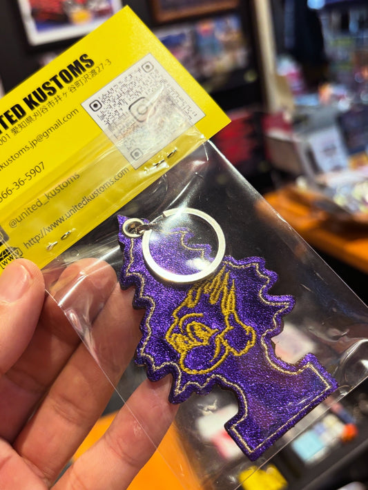 UNITED KUSTOMSオリジナル「MERAMERA BOY Leather Soul Charm」ハンドメイドキーホルダー