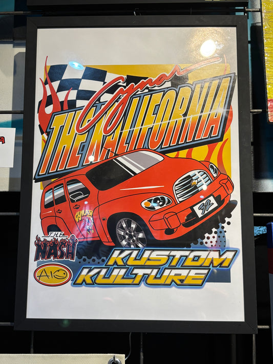 THE KALIFORNIA 「KUSTOM KULTURE H.H.R」ポスターB2 フレーム付き