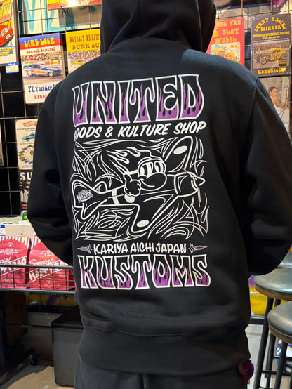 UNITED KUSTOMS オリジナルジップアップパーカー「Kamikaze  Hoodie」