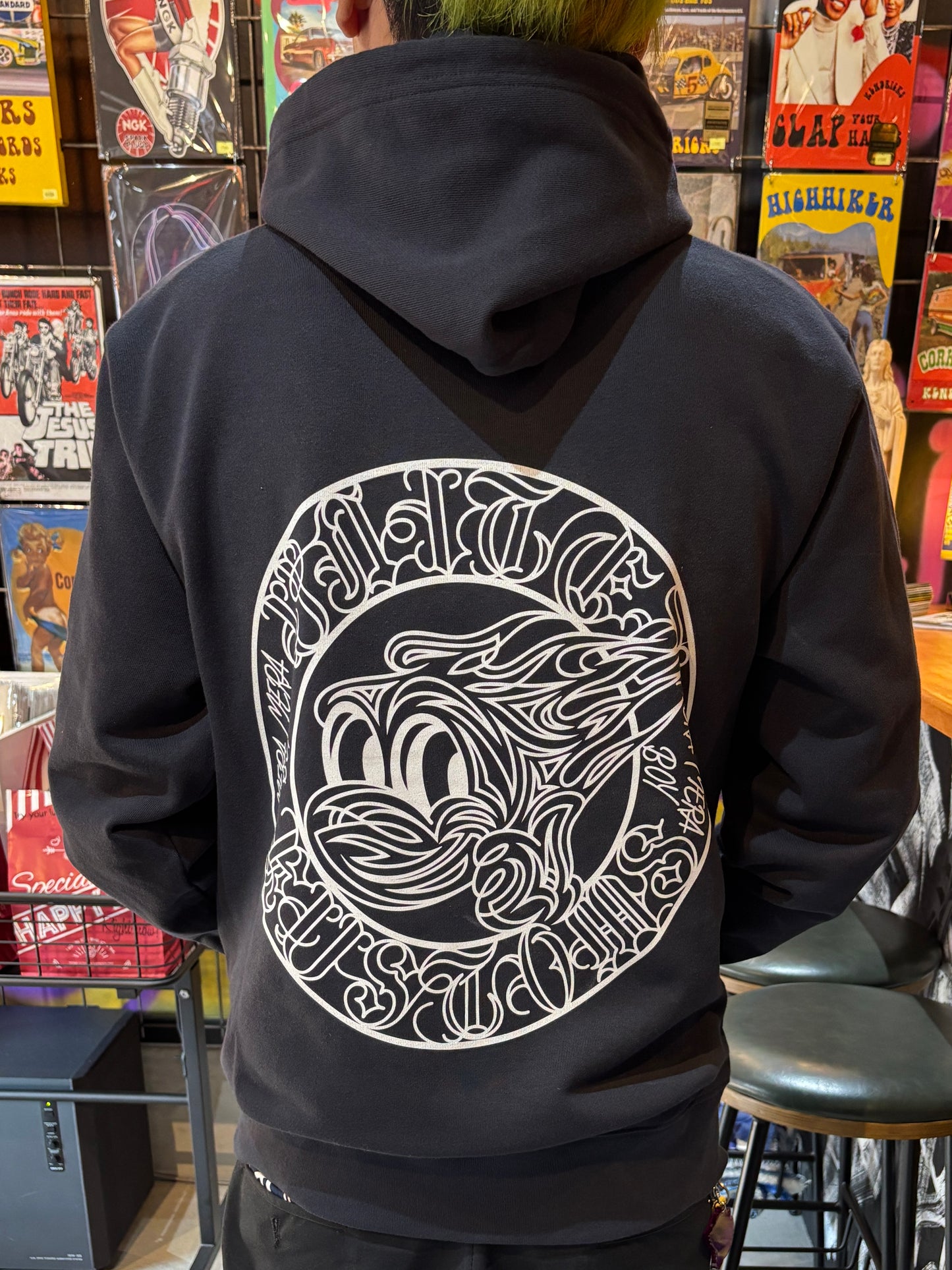 UNITED KUSTOMS「MERAMERA BOY Pinstripe Hoodie」