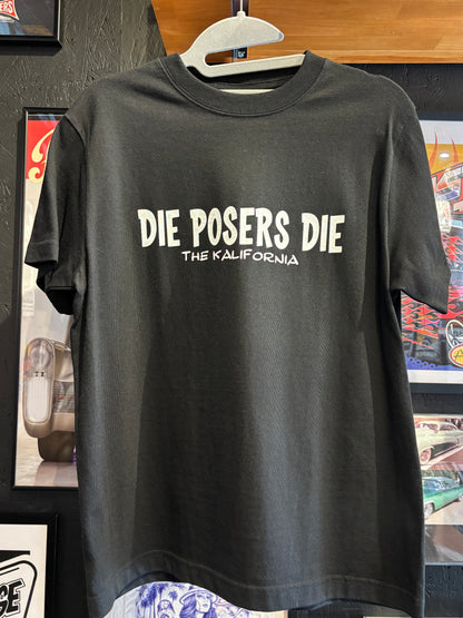 THE KALIFORNIA「KUSTOM KULTURE WORD TEE」THE NASH.氏監修「DIE POSERS DIE」ブラック