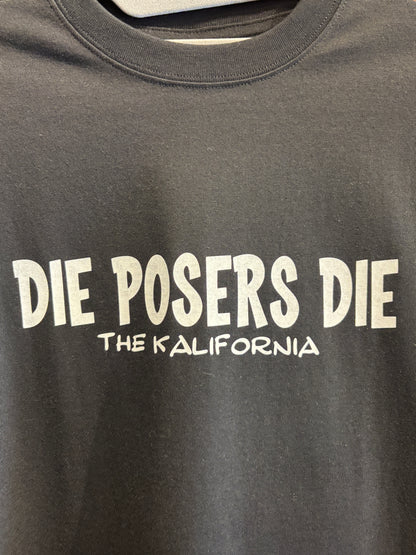 THE KALIFORNIA「KUSTOM KULTURE WORD TEE」THE NASH.氏監修「DIE POSERS DIE」ブラック